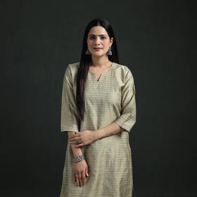 Spun Dupion Viscose Silk Zari Buti Straight Kurta with Salwar Set for women 09