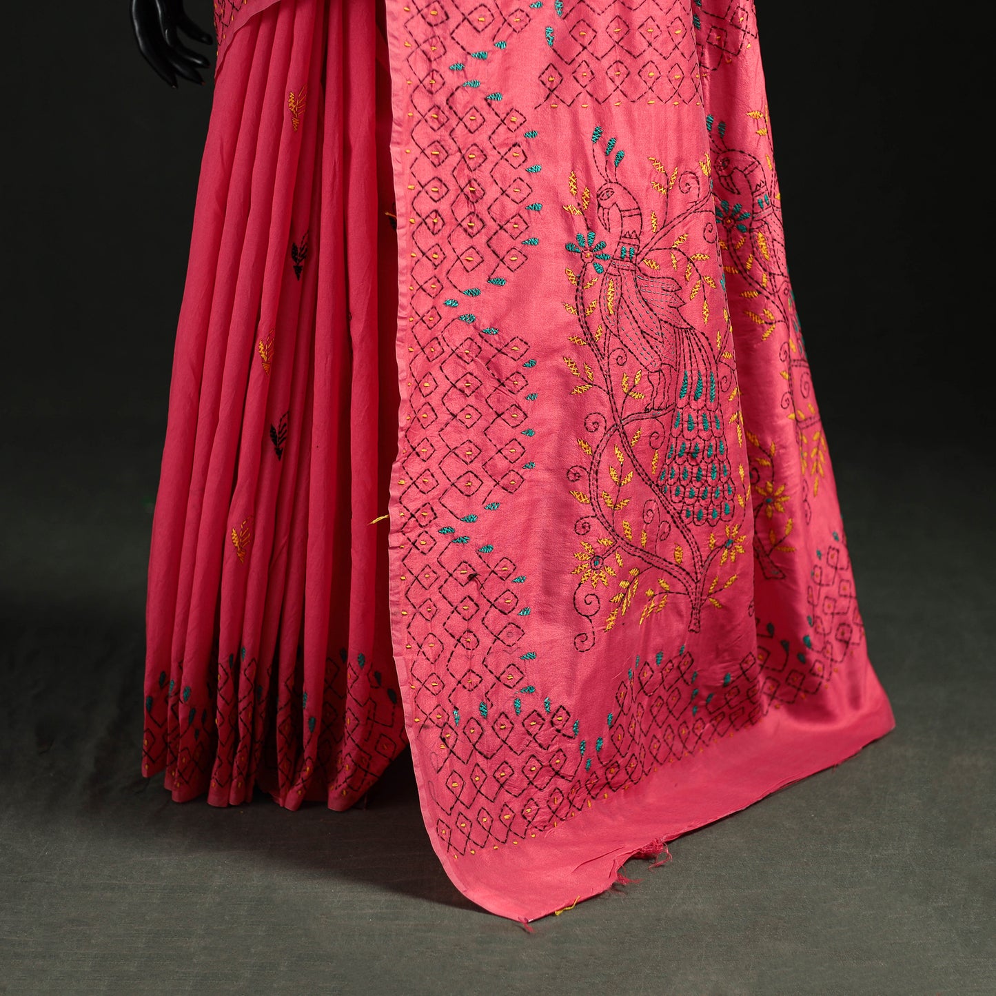 Hand Embroidered Silk Saree 32