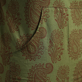 Bagh Hand Block Print Cotton Apron with Pocket 05