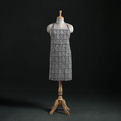 Bagh Hand Block Print Cotton Apron with Pocket 06