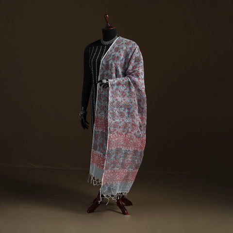 Sanganeri Hand Block Print Kota Doria Cotton Dupatta 65
