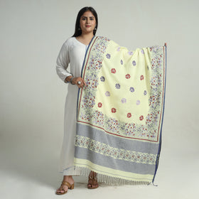  Bengal Kantha Embroidery Cotton Handloom Dupatta 107 