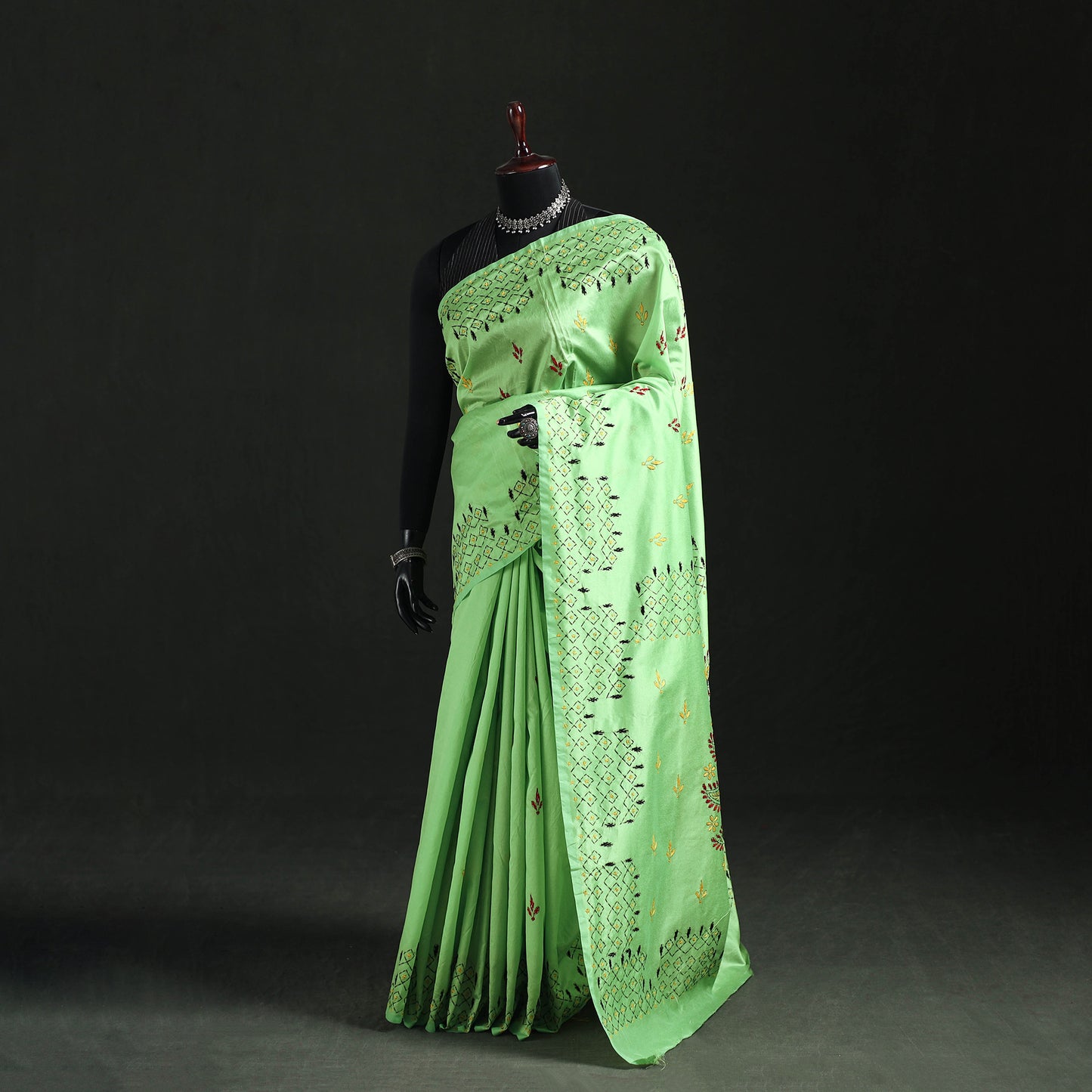 Hand Embroidered Silk Saree 34