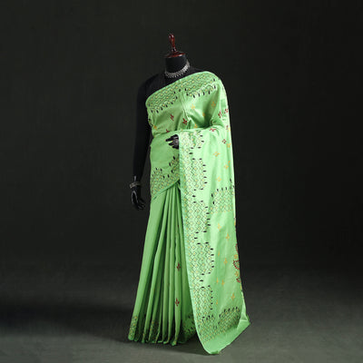 Hand Embroidered Silk Saree 34
