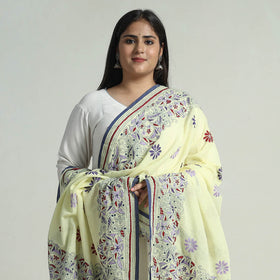  Bengal Kantha Embroidery Cotton Handloom Dupatta 107 
