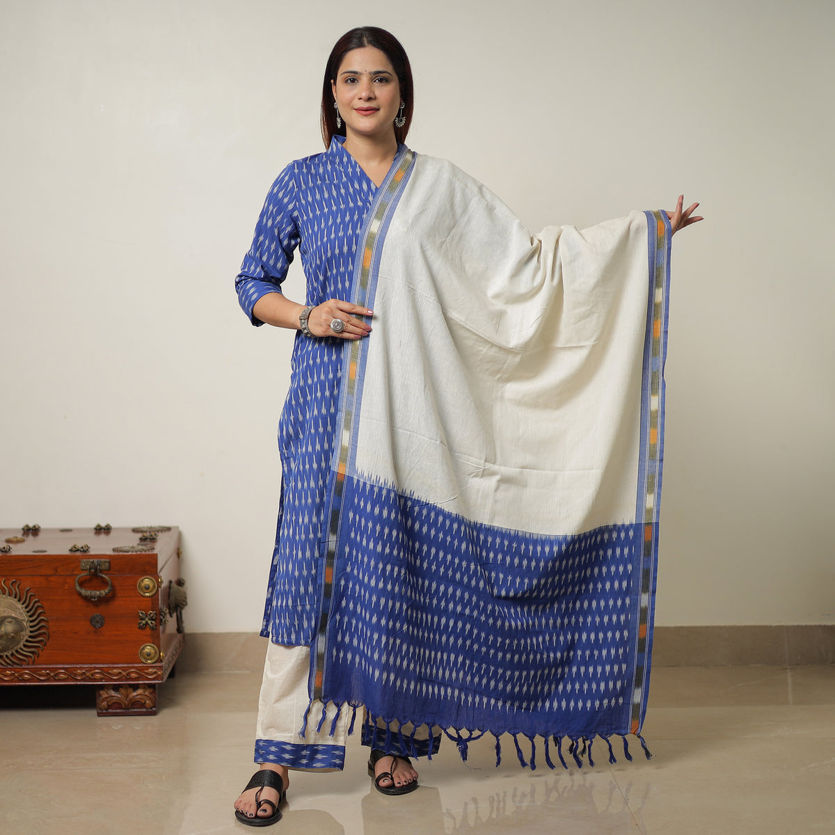 Pochampally Ikat Kurta Set 