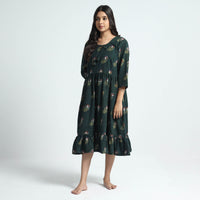 block printed cotton dress