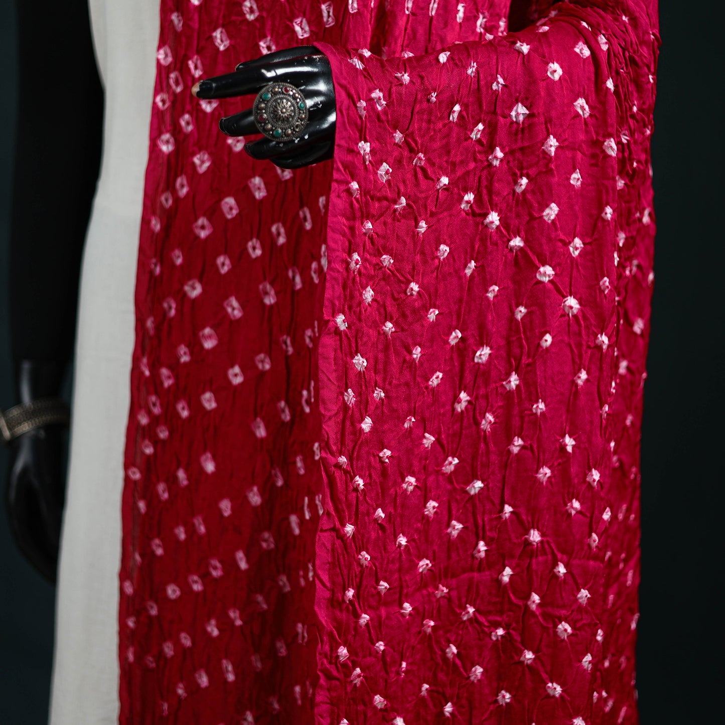Kutch Lagdi Patta Border Modal Silk Bandhani Dupatta 06