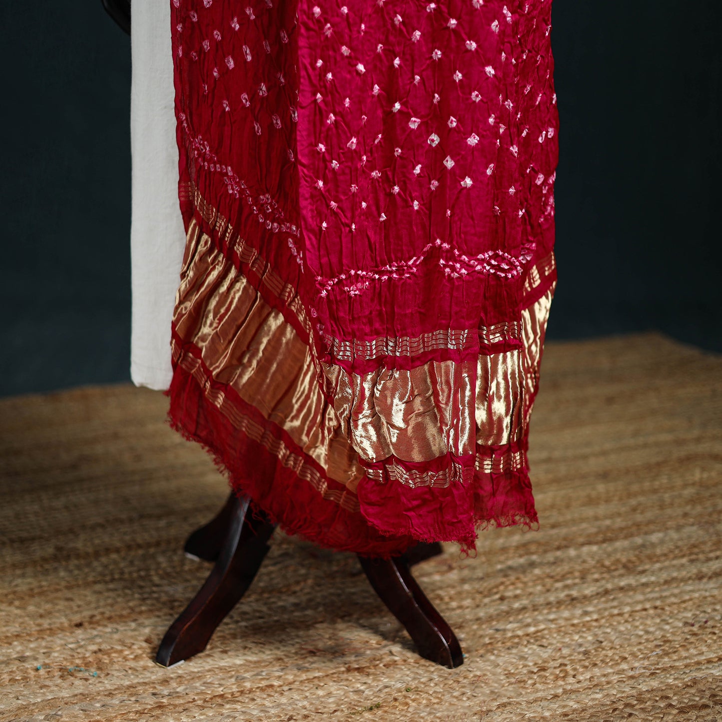 Kutch Lagdi Patta Border Modal Silk Bandhani Dupatta 06