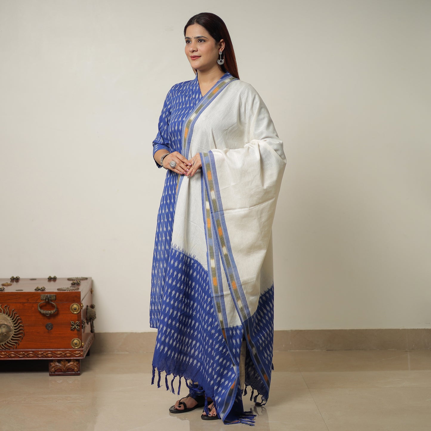 Pochampally Ikat Kurta Set 