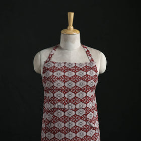 Bagh Hand Block Print Cotton Apron with Pocket 07