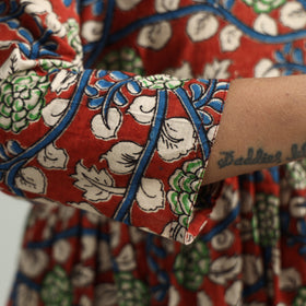 Buy Kalamkari Printed Tiered Cotton Dress Online at iTokri.com