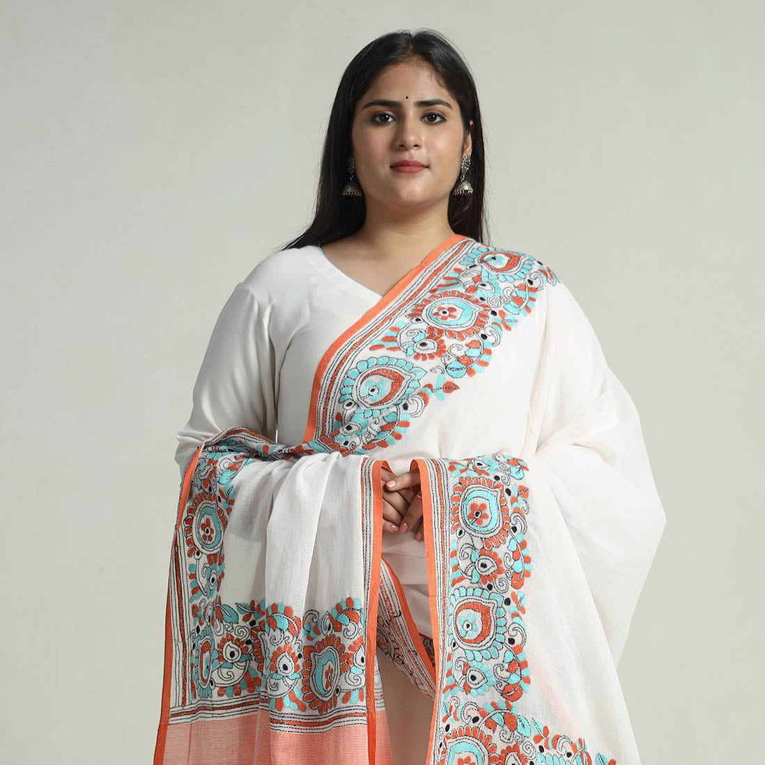 Kantha Embroidery Dupatta