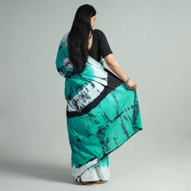 Buy Shibori Tie-Dye Mul Cotton Saree 138 Online l iTokri.com