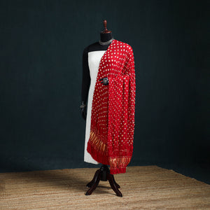 Kutch Lagdi Patta Border Modal Silk Bandhani Dupatta 07