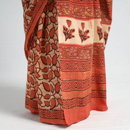 ajrakh cotton saree
