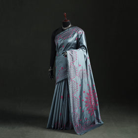 Hand Embroidered Silk Saree 33