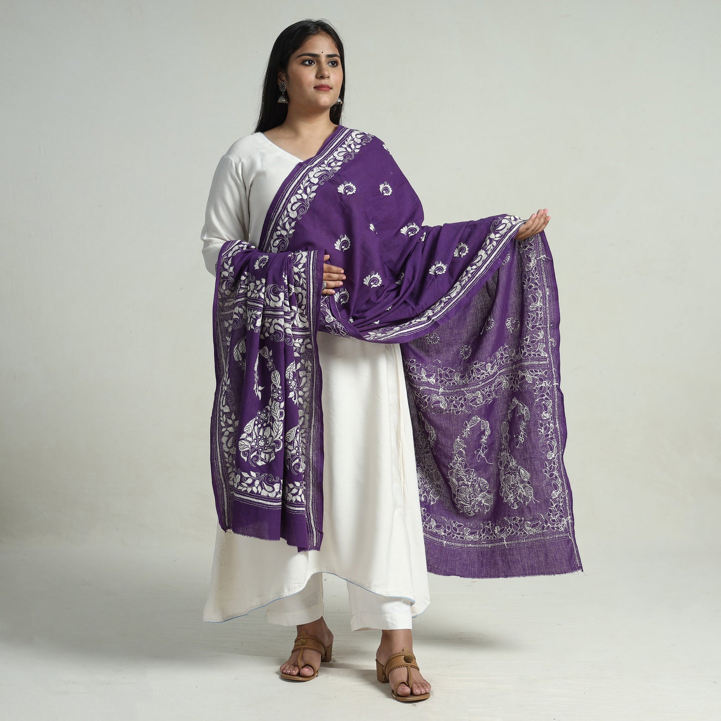 Kantha Embroidery Dupatta