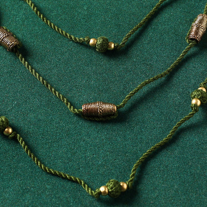 Miharu Green Gold Tone Necklace