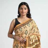 ajrakh cotton saree