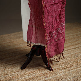 Kutch Bandhani Dupatta in Chanderi Silk 02