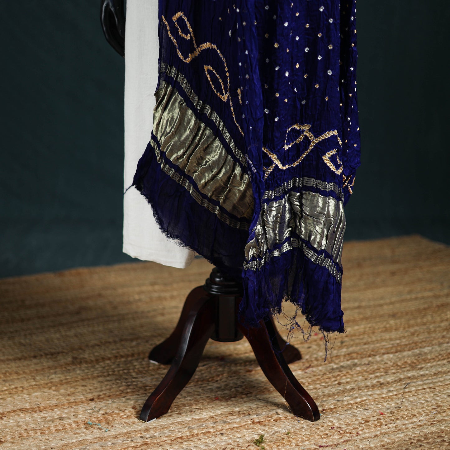 Kutch Lagdi Patta Border Modal Silk Bandhani Dupatta 08