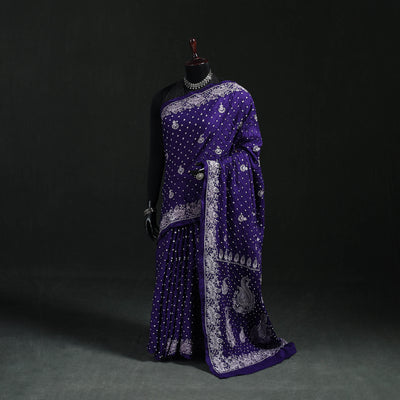 Kutch Bandhani Tie-Dye Cotton Saree 02