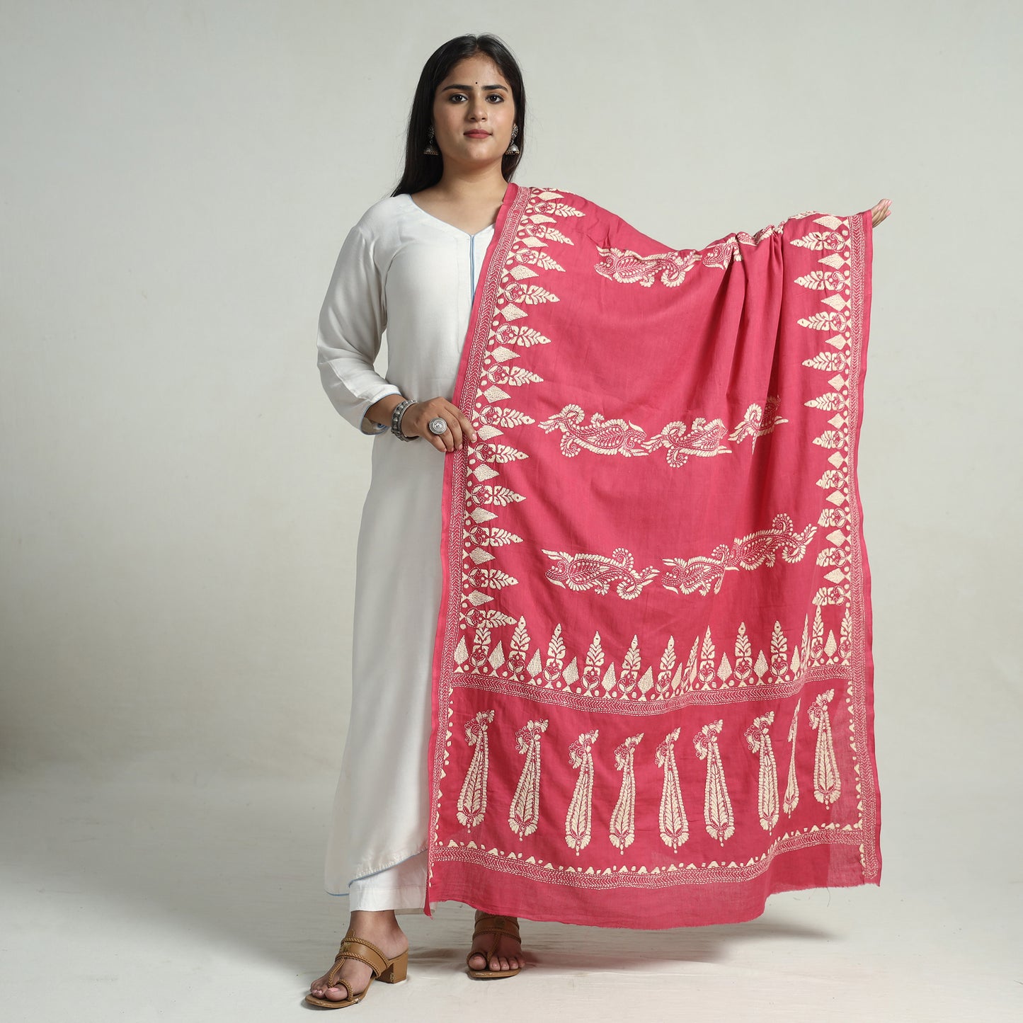 Kantha Embroidery Dupatta