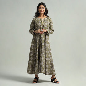 Buy Kalamkari Printed Cotton A-Line Dress Online at iTokri.com