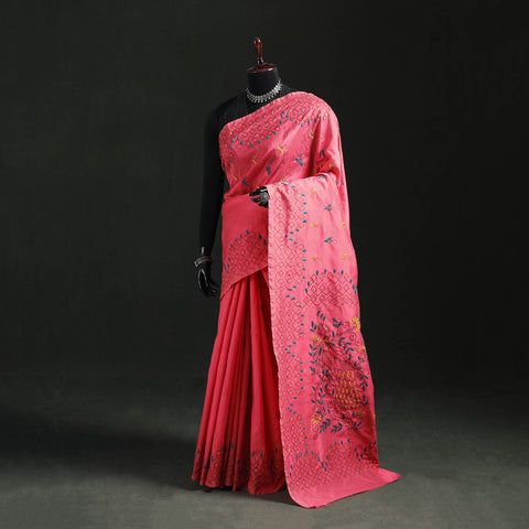 Hand Embroidered Silk Saree 35