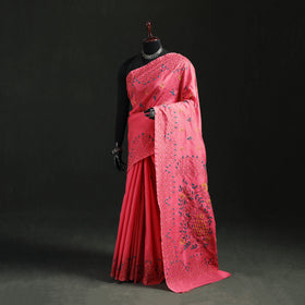 Hand Embroidered Silk Saree 35