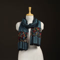 Plain Modal Silk Stole with Woven Border for Women 04