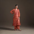 Hand Batik Print Cotton Straight Kurta with Palazzo Set for women 16