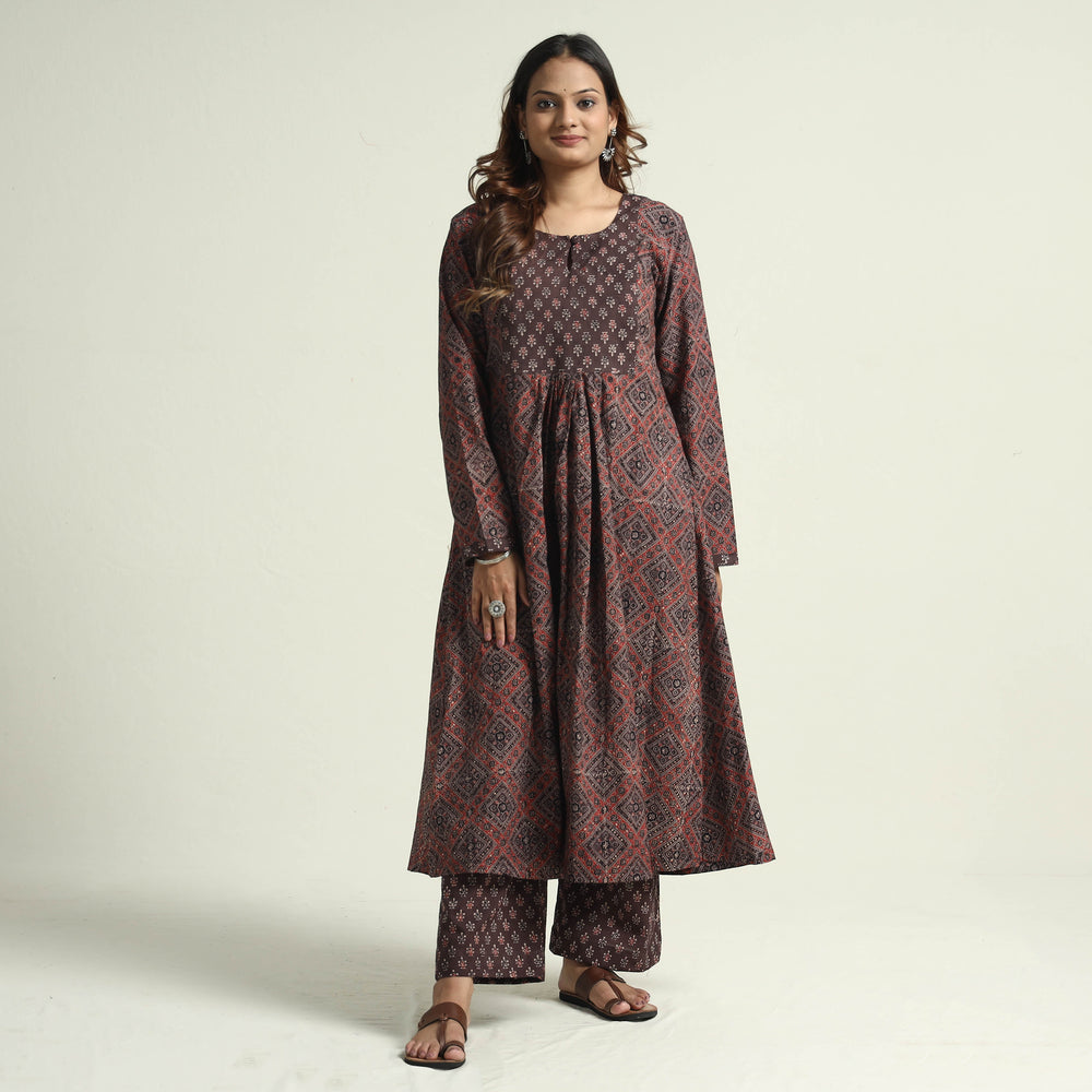 ajrakh kurta with palazzo set 