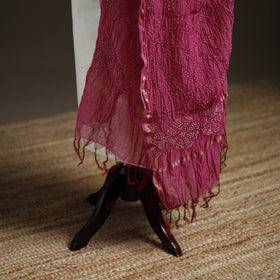 Kutch Bandhani Dupatta in Chanderi Silk 03