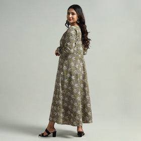 Buy Kalamkari Printed Cotton A-Line Dress Online at iTokri.com