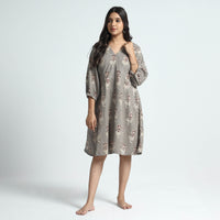 block printed cotton dress