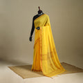 Yellow - handloom cotton zari buti phulia jamdani saree 06