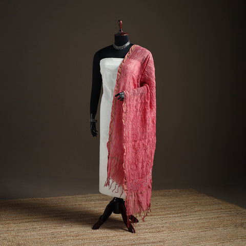 Kutch Bandhani Dupatta in Chanderi Silk 04