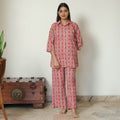 Multicolor - Sanganeri Block Printed Cotton Night Suit Set 14