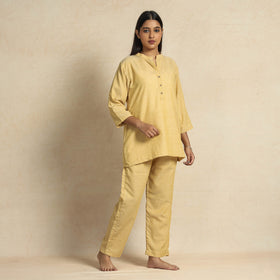  Jacquard Cotton Top & Pyjama Night Suit Set 