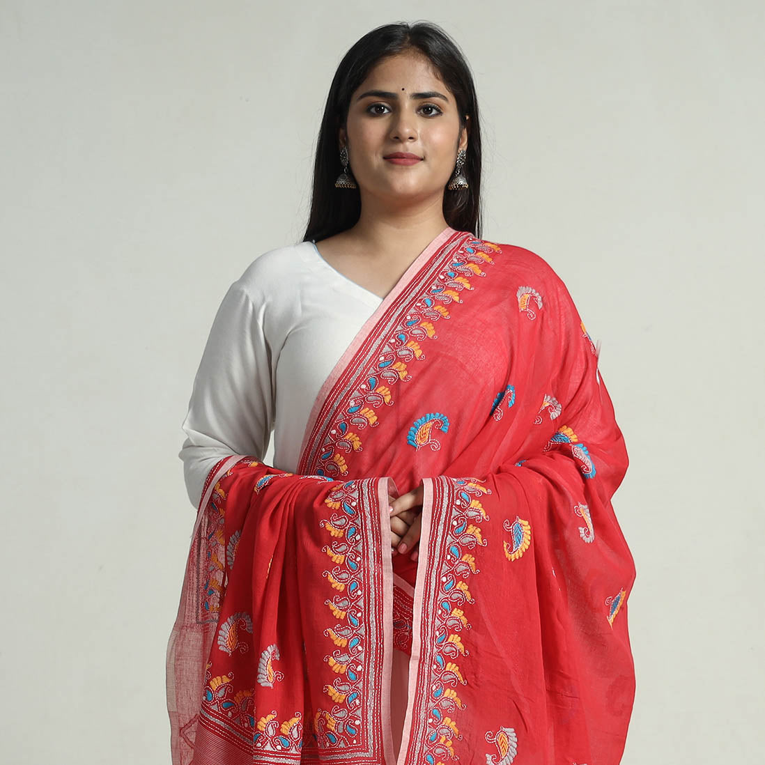 Kantha Embroidery Dupatta