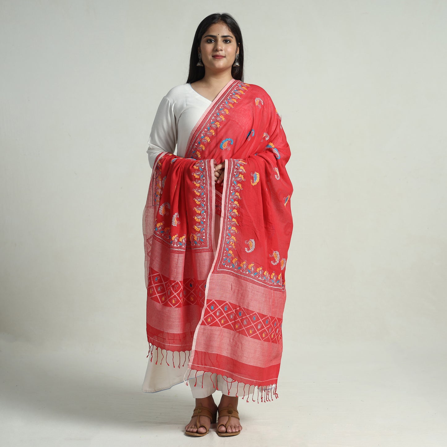 Kantha Embroidery Dupatta