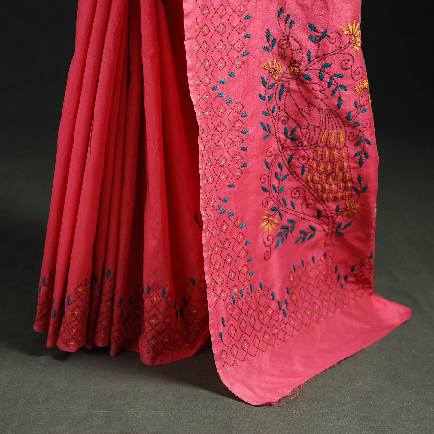 Hand Embroidered Silk Saree 35