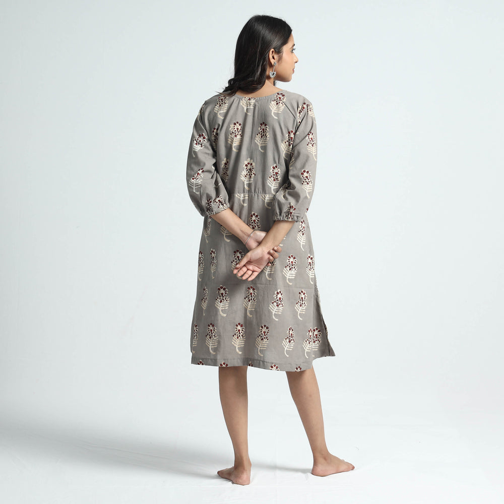 block printed cotton dress