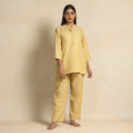  Jacquard Cotton Top & Pyjama Night Suit Set 