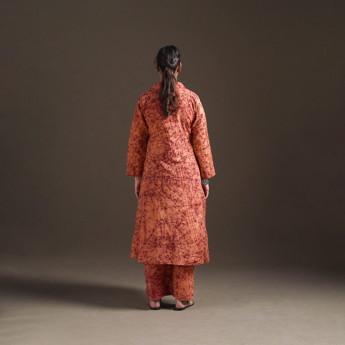 Hand Batik Print Cotton Straight Kurta with Palazzo Set for women 16