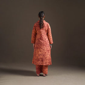 Hand Batik Print Cotton Straight Kurta with Palazzo Set for women 16