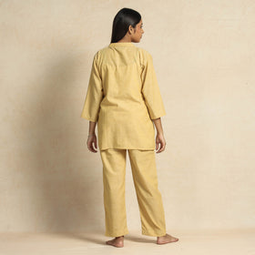  Jacquard Cotton Top & Pyjama Night Suit Set 