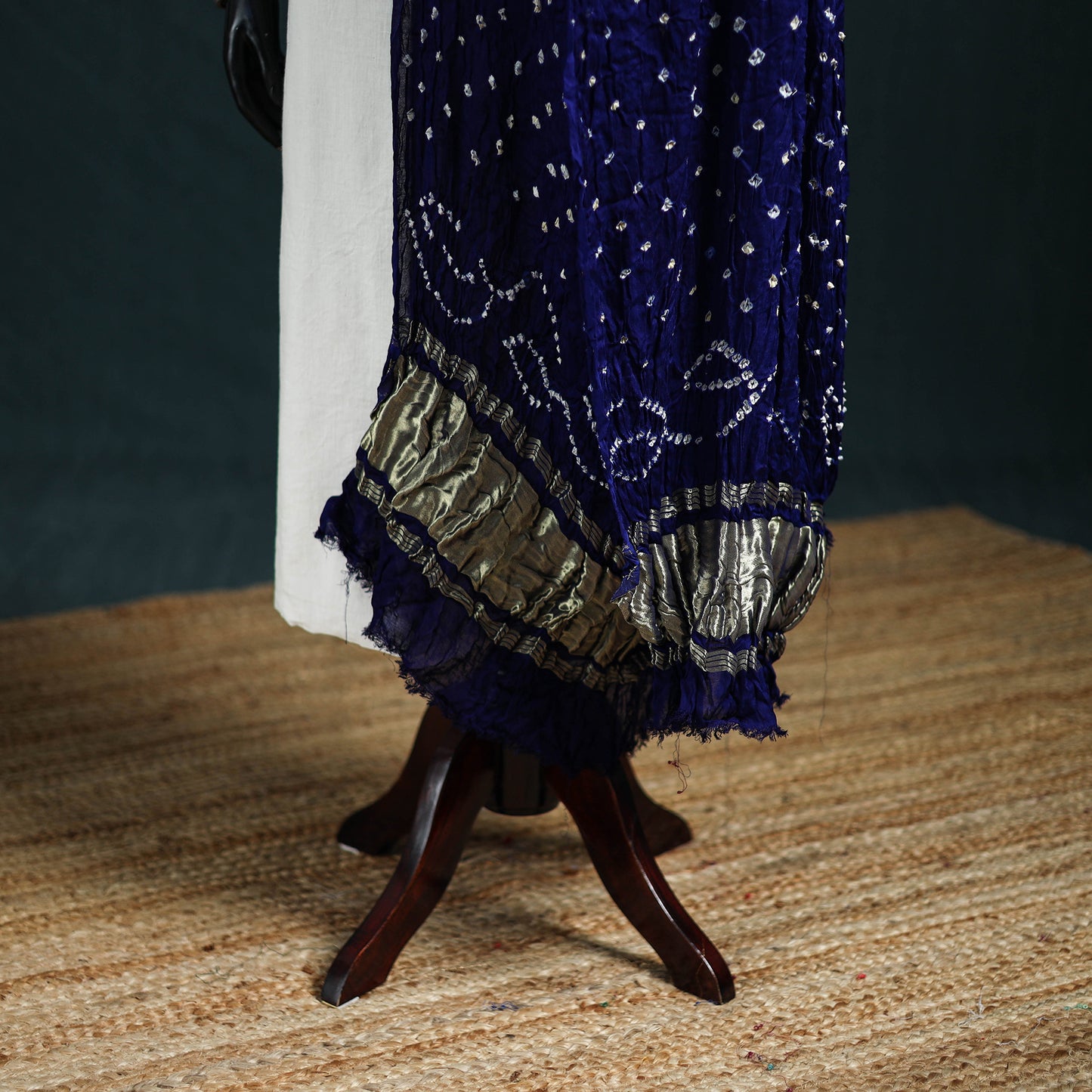 Kutch Lagdi Patta Border Modal Silk Bandhani Dupatta 10